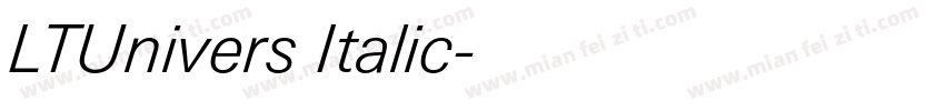LTUnivers Italic字体转换